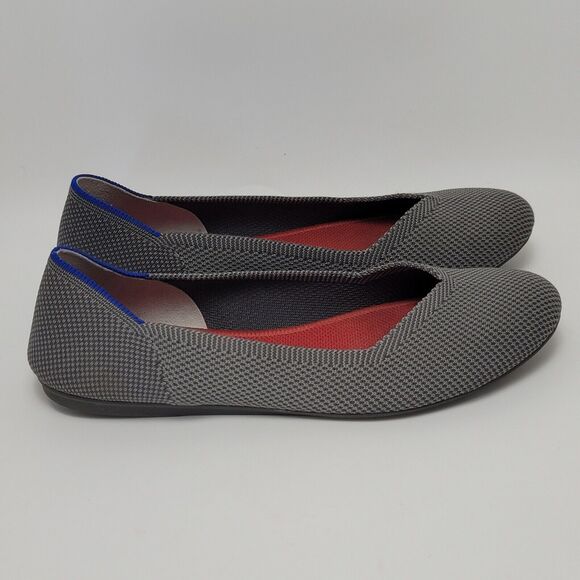 Rothy's Shoes - Rothys The Flat Gray Blue Slip On Round Cap Toe Ballet Shoe Women's Size 8